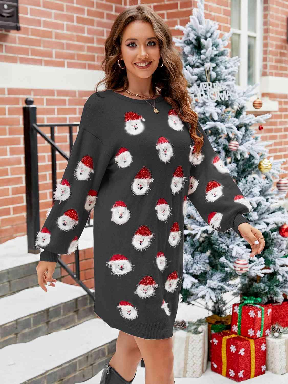 December Feels Christmas Sweater Dress - MXSTUDIO.COM