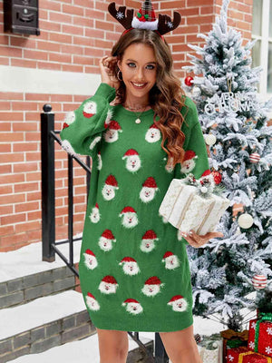 December Feels Christmas Sweater Dress - MXSTUDIO.COM