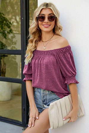 Decide The Vibe Half Sleeve Off Shoulder Blouse - MXSTUDIO.COM