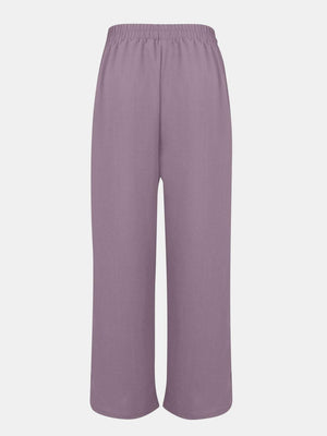 a women's pant in a purple color