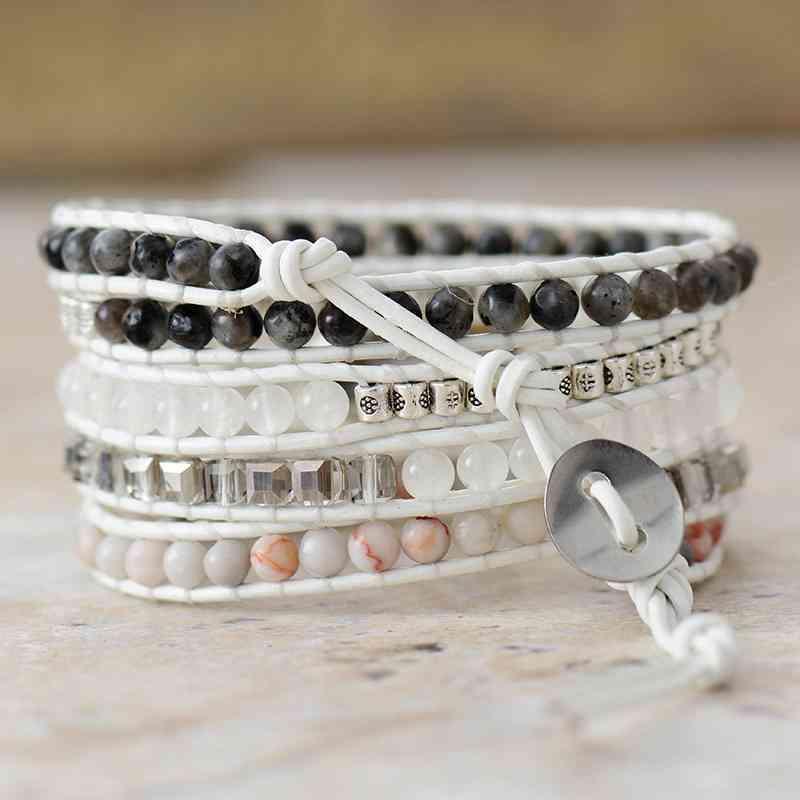 Decorous Natural Stone Layered Bracelet-MXSTUDIO.COM