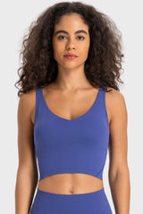 Deep Impact V- Neck Crop Athletic Bra - MXSTUDIO.COM