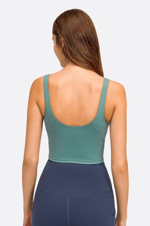 Deep Impact V- Neck Crop Athletic Bra - MXSTUDIO.COM