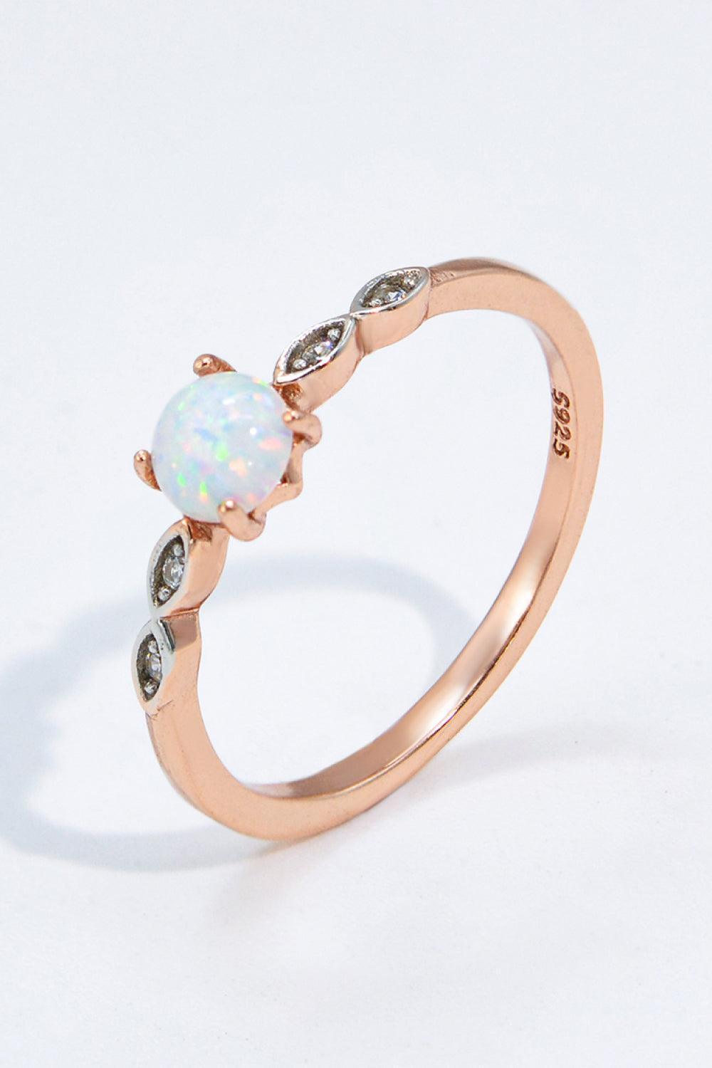 Deepen Polish Platinum-Plated Opal Ring - MXSTUDIO.COM