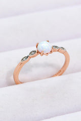 Deepen Polish Platinum-Plated Opal Ring - MXSTUDIO.COM