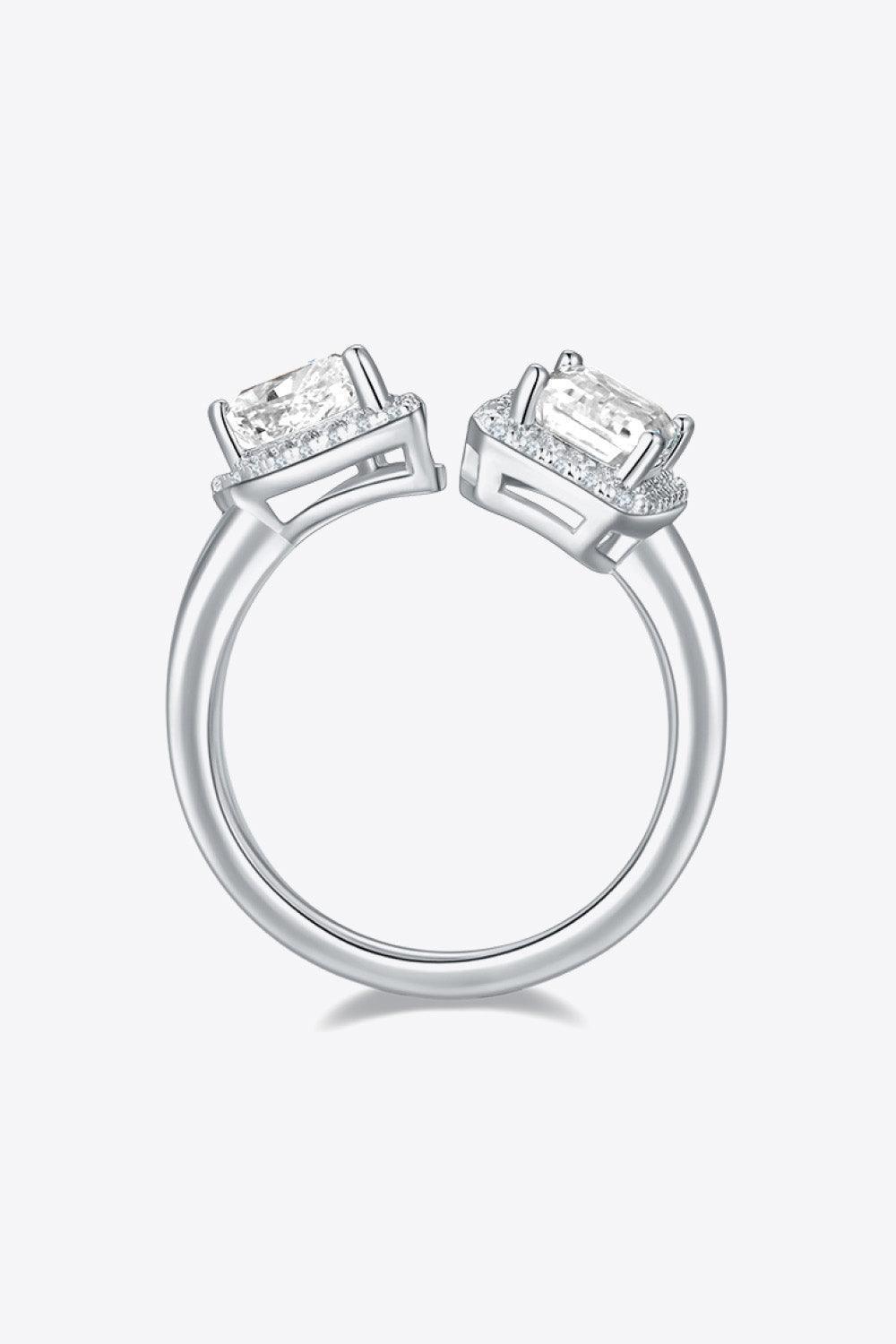 Deeply Significant Open Style 1 Carat Moissanite Ring - MXSTUDIO.COM