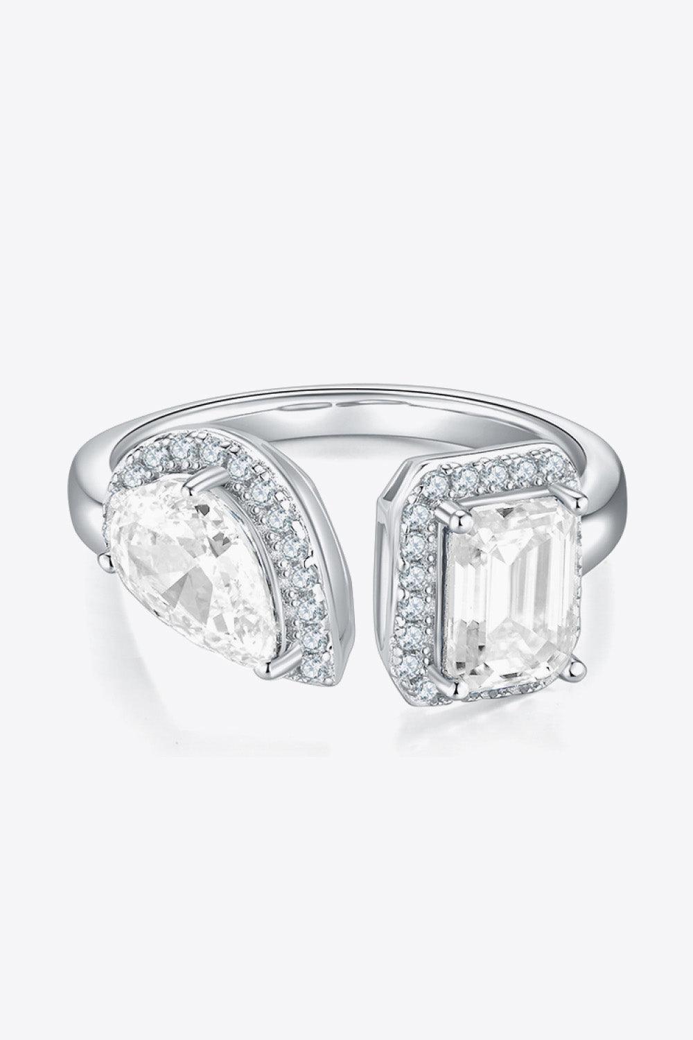 Deeply Significant Open Style 1 Carat Moissanite Ring - MXSTUDIO.COM