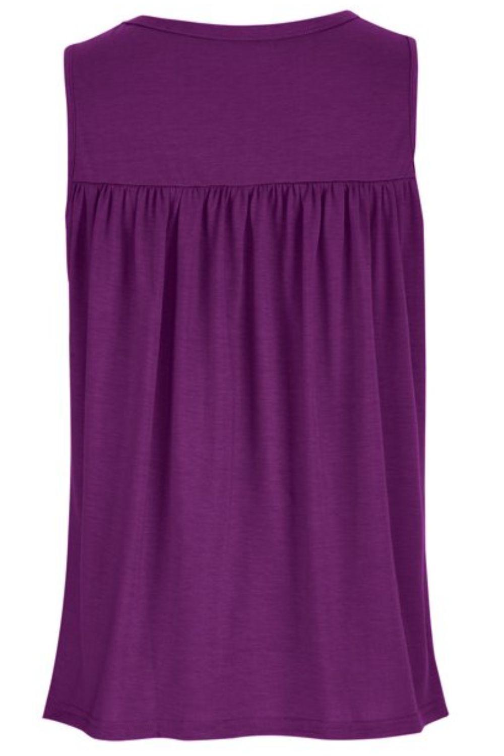 a women's tank top in purple