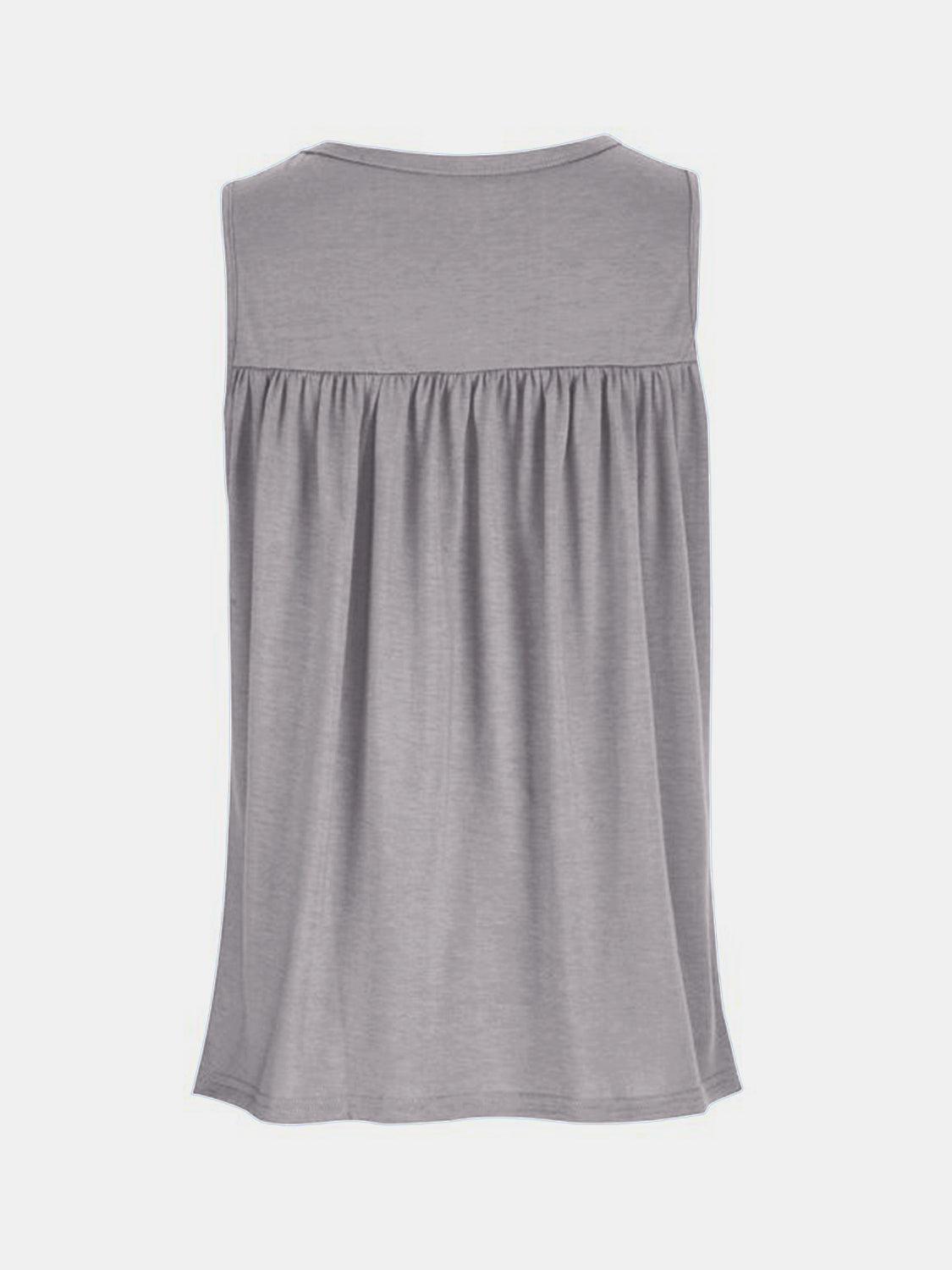 a women's tank top with ruffles on the bottom