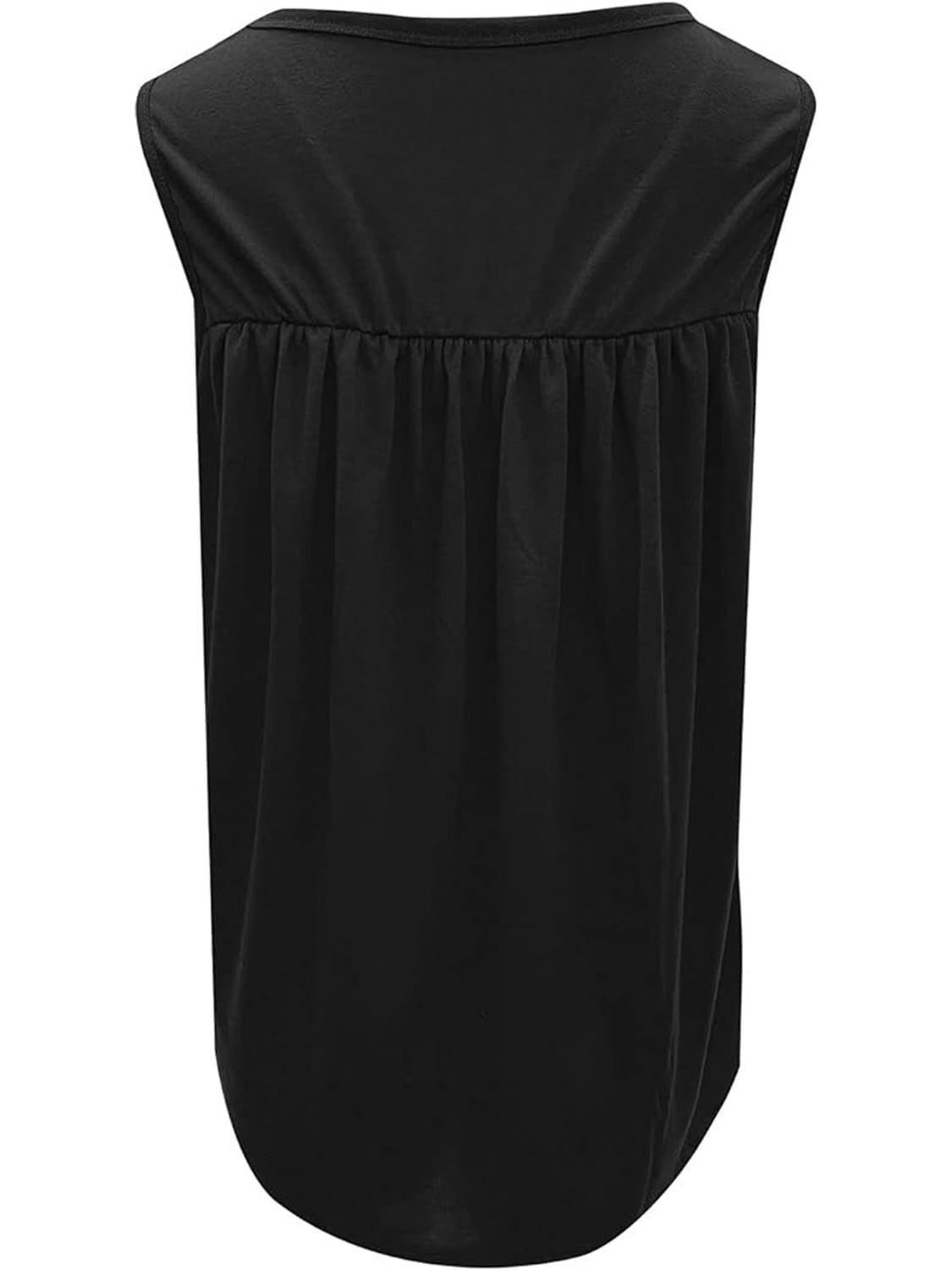 a women's black top with a gathered neckline