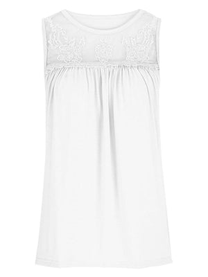 a women's white top with white lace