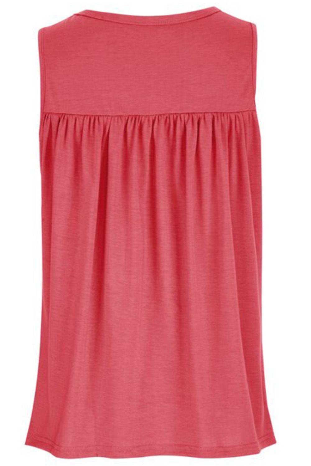 a women's tank top with ruffles on the bottom