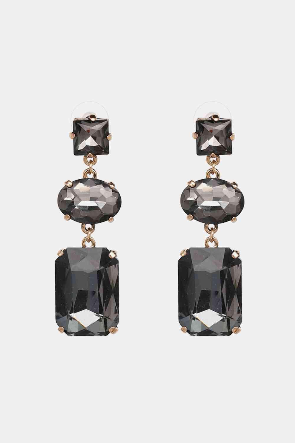 Delightful Glass Geometric Dangle Earrings-MXSTUDIO.COM