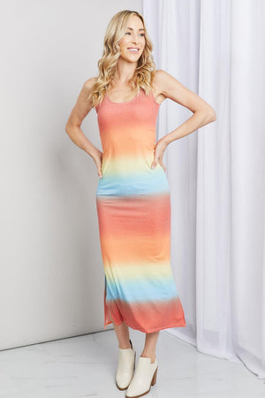 Delightful Sleeveless Slit Midi Dress - MXSTUDIO.COM