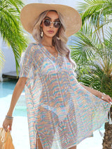 Delightful Surprise Multicolored Crochet Beach Cover-Up - MXSTUDIO.COM