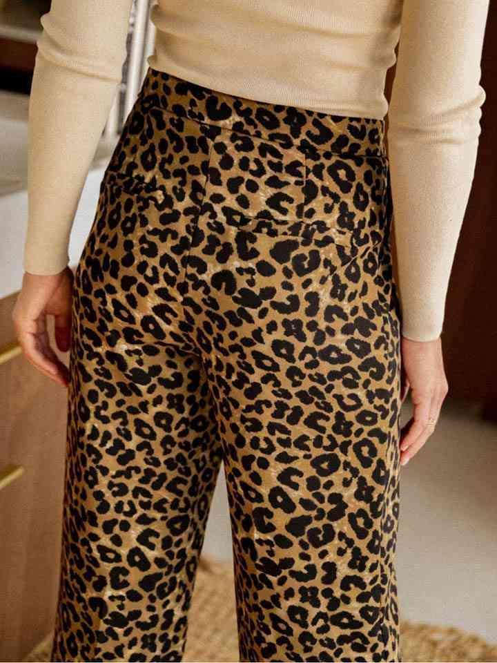 Delightfully Dreamy Leopard Wide Leg Pants - MXSTUDIO.COM
