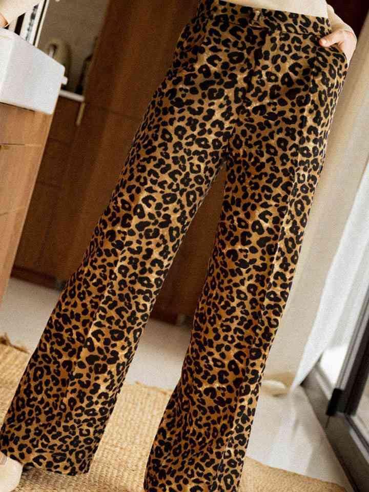 Delightfully Dreamy Leopard Wide Leg Pants - MXSTUDIO.COM
