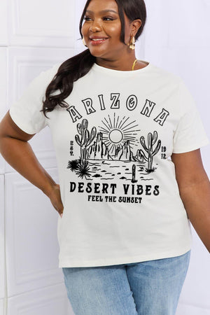 Desert Vibes Short Sleeve Plus Size Arizona T Shirt - MXSTUDIO.COM