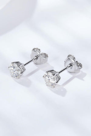 Devoted Love 2 Carat Moissanite Stud Earrings - MXSTUDIO.COM