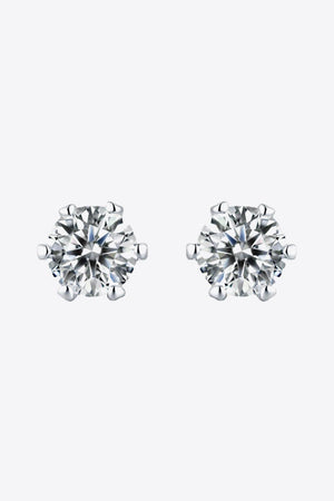 Devoted Love 2 Carat Moissanite Stud Earrings - MXSTUDIO.COM