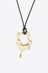 Dignified Zinc Alloy Pendant Black Cord Necklace - MXSTUDIO.COM