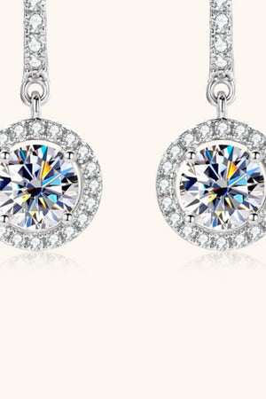 Diligently Shaped 2 Carat Moissanite Drop Earrings - MXSTUDIO.COM