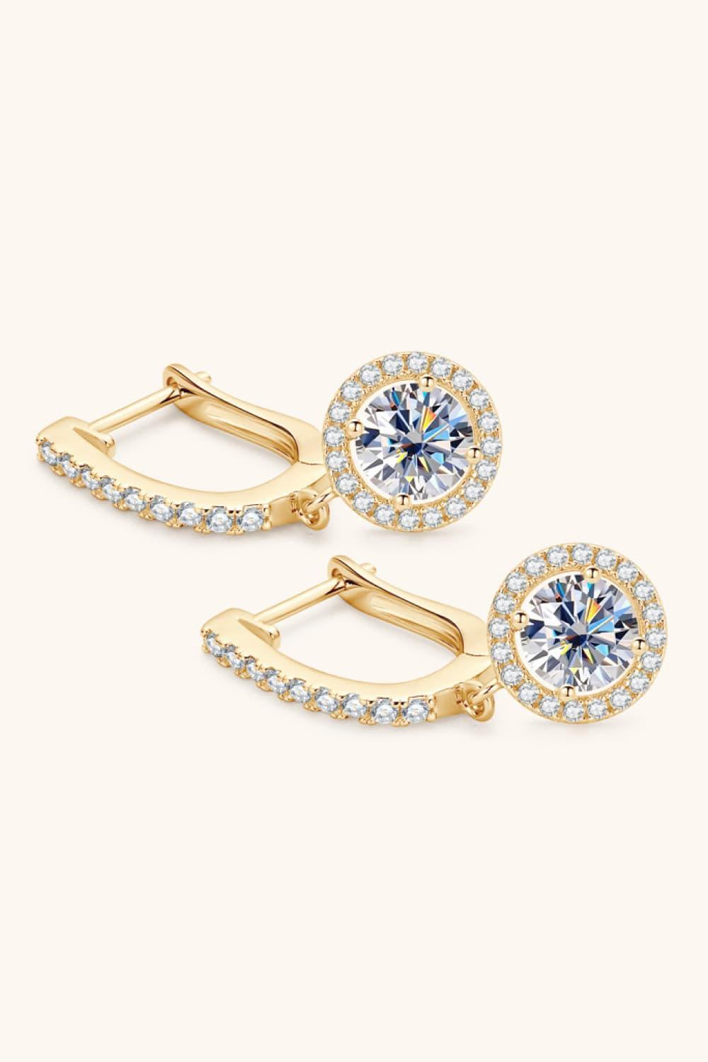 Diligently Shaped 2 Carat Moissanite Drop Earrings - MXSTUDIO.COM