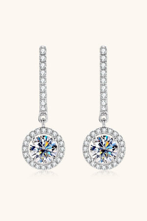 Diligently Shaped 2 Carat Moissanite Drop Earrings - MXSTUDIO.COM