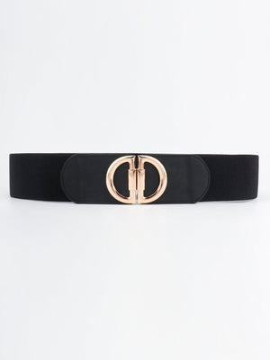 Distinctive Look D Buckle Women's Wide Stretch Belt - MXSTUDIO.COM