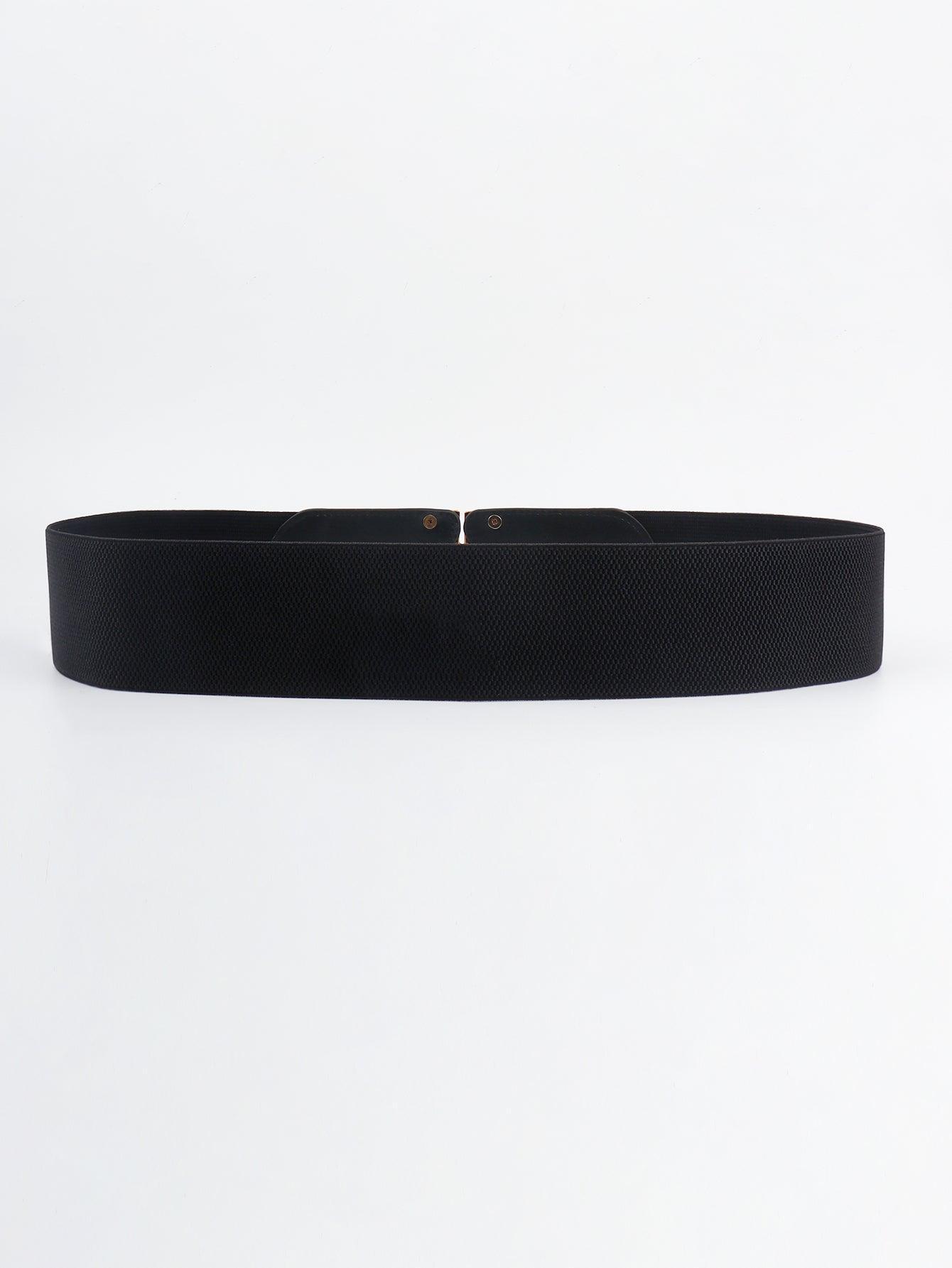 Distinctive Look D Buckle Women's Wide Stretch Belt - MXSTUDIO.COM