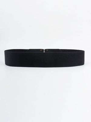 Distinctive Look D Buckle Women's Wide Stretch Belt - MXSTUDIO.COM