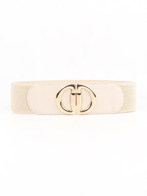 Distinctive Look D Buckle Women's Wide Stretch Belt - MXSTUDIO.COM