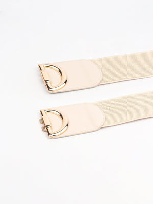 Distinctive Look D Buckle Women's Wide Stretch Belt - MXSTUDIO.COM