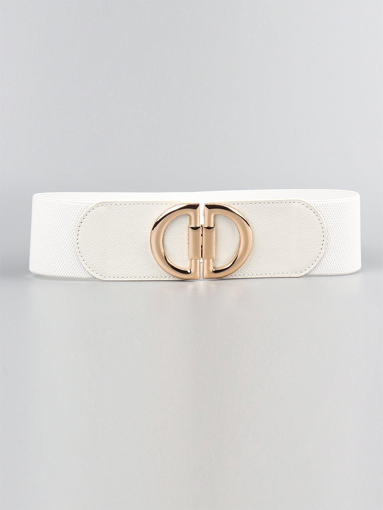 Distinctive Look D Buckle Women's Wide Stretch Belt - MXSTUDIO.COM