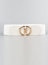 Distinctive Look D Buckle Women's Wide Stretch Belt - MXSTUDIO.COM