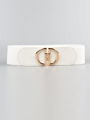 Distinctive Look D Buckle Women's Wide Stretch Belt - MXSTUDIO.COM