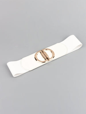 Distinctive Look D Buckle Women's Wide Stretch Belt - MXSTUDIO.COM