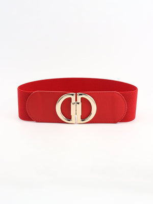 Distinctive Look D Buckle Women's Wide Stretch Belt - MXSTUDIO.COM