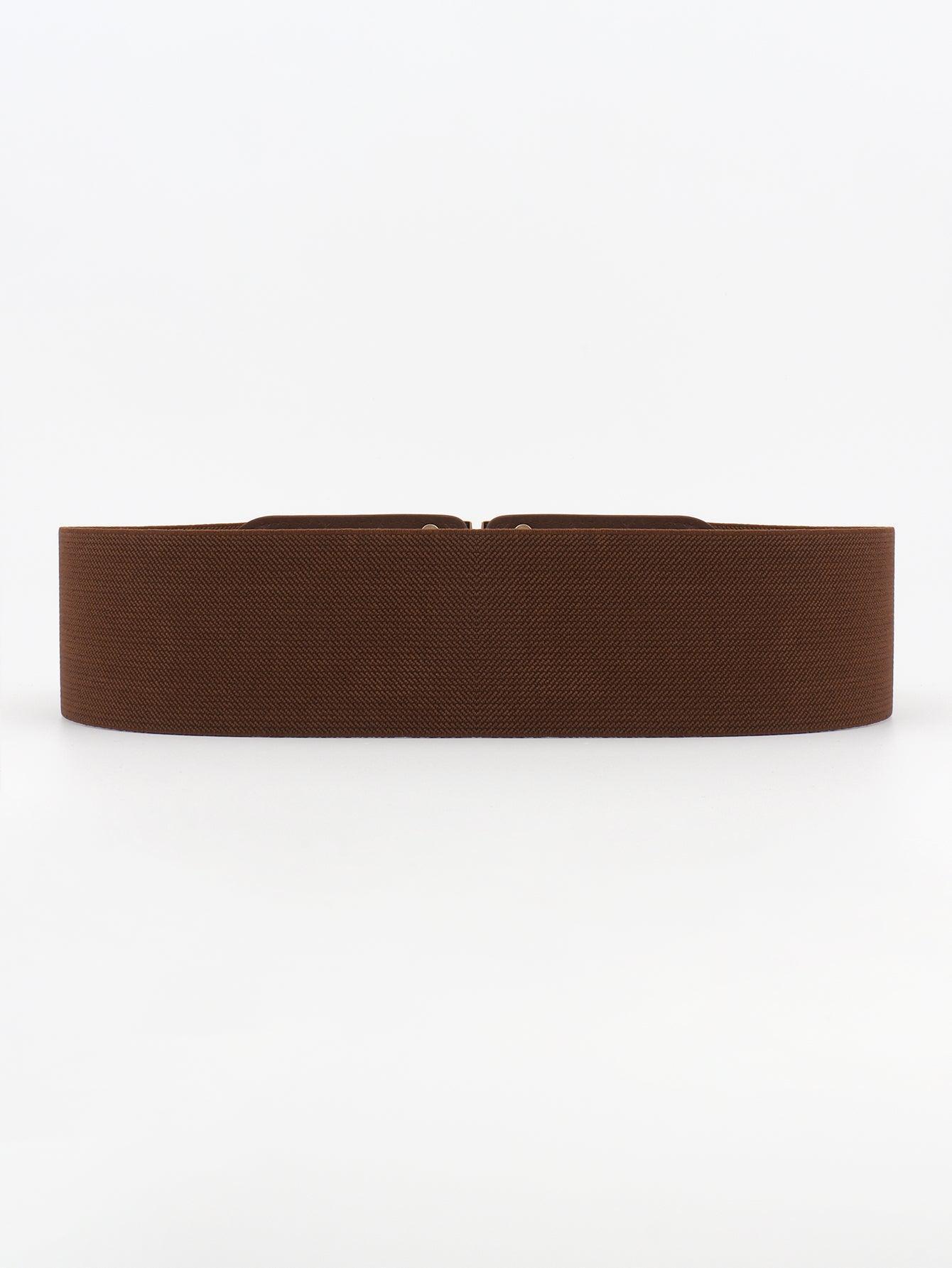 Distinctive Look D Buckle Women's Wide Stretch Belt - MXSTUDIO.COM