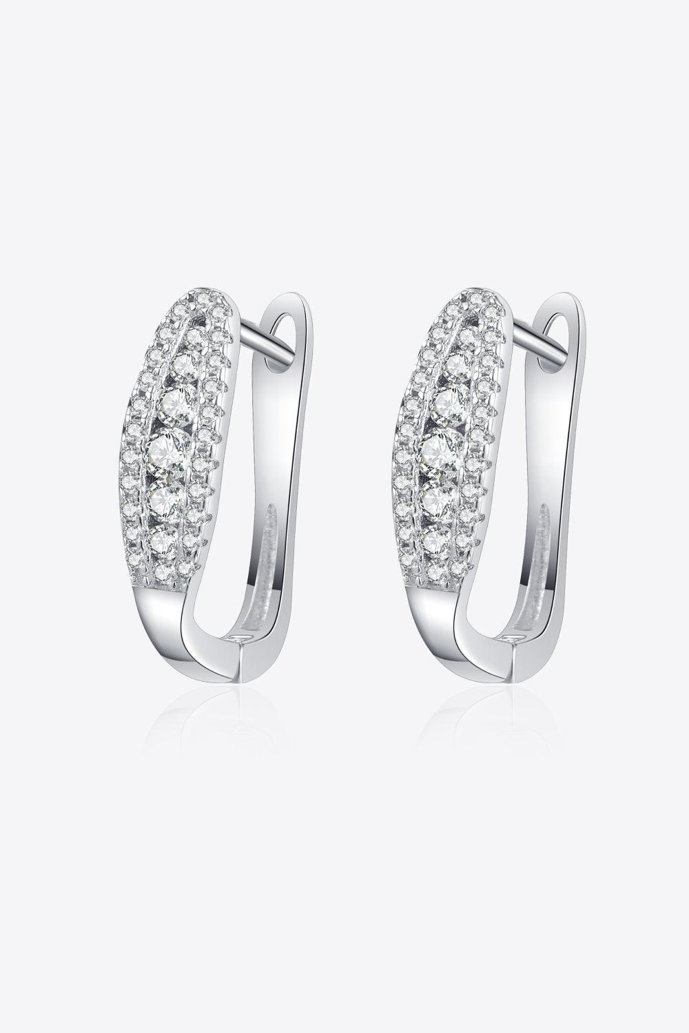 Distinguished 925 Sterling Silver Moissanite Earrings - MXSTUDIO.COM