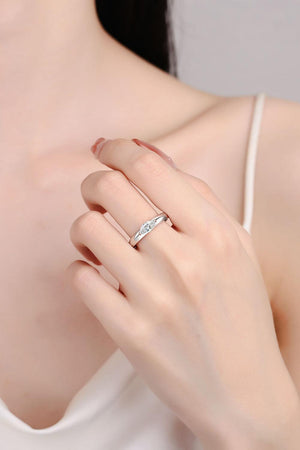 Divinely Pretty Sterling Silver Moissanite Ring - MXSTUDIO.COM