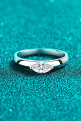 Divinely Pretty Sterling Silver Moissanite Ring - MXSTUDIO.COM