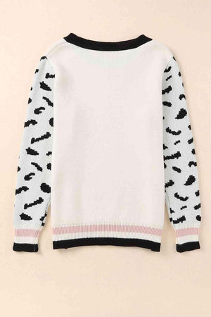 Dog Lover Knit Dalmatian Print Sweater-MXSTUDIO.COM