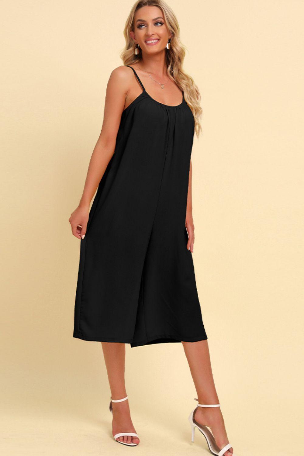 Dominant Beauty Spaghetti Strap Wide Leg Jumpsuit - MXSTUDIO.COM