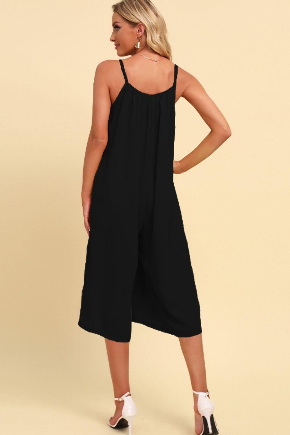 Dominant Beauty Spaghetti Strap Wide Leg Jumpsuit - MXSTUDIO.COM