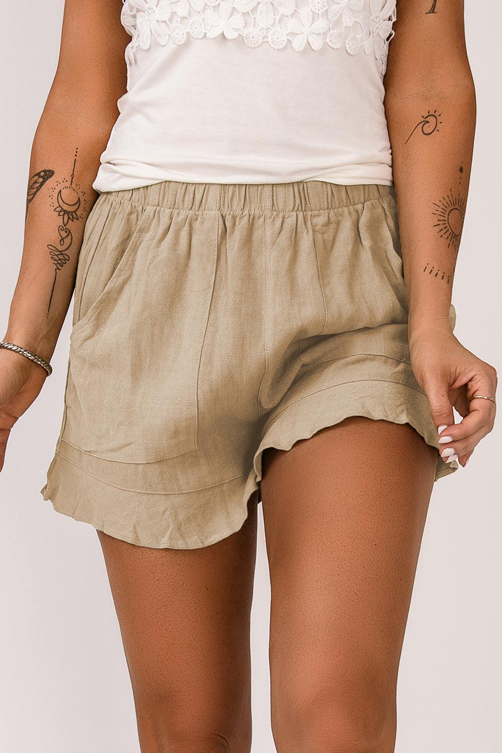 Dovelike Elastic Waist Shorts - MXSTUDIO.COM