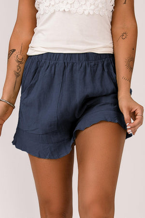 Dovelike Elastic Waist Shorts - MXSTUDIO.COM