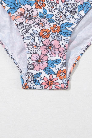 a close up of a women's underwear with flowers on it