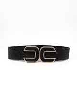 Dream Day Wide Braided Stretch Waist Belt - MXSTUDIO.COM