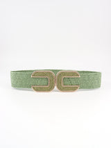 Dream Day Wide Braided Stretch Waist Belt - MXSTUDIO.COM